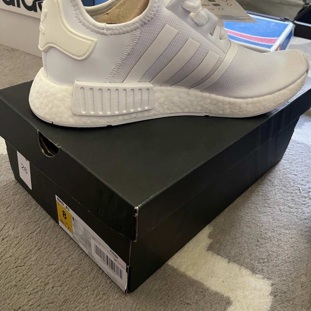 Adidas NMD R1 Triple White Sneakers